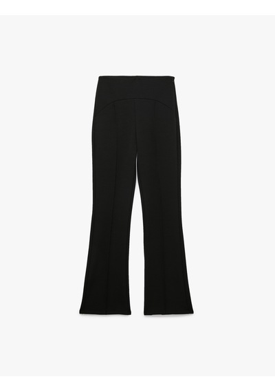 Koton Normal Bel Straight Fit Pantolon Siyah 7wak40080ek