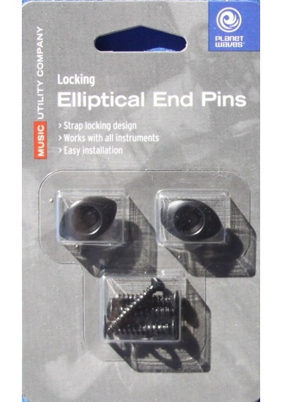 Planet Waves Pweep102 Elliptical End Pins Bk - Siyah Askı Pin