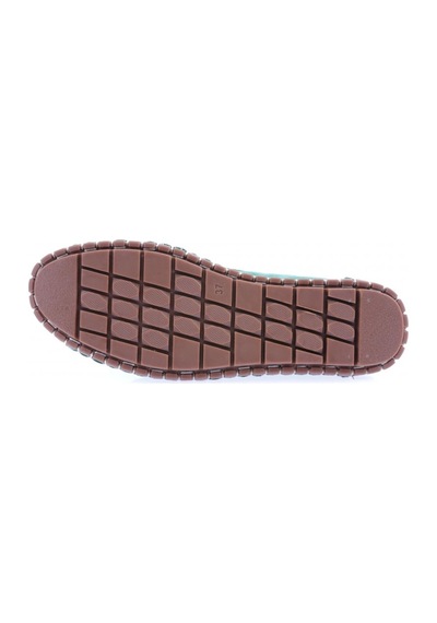 Dgn 600-23y Kadin Dikiş Detayli Metal Tokali Loafer Ayakkabi 600-2109-R13405 Yeşil