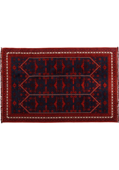 Mudo Home Jına Halı Kırmızı Lacivert 200x300