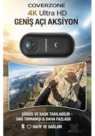 Göğüse Takılabilir Mıknatıslı Kolyeli 1080p Mini Geniş Açı Aksiyon Kamera Hafif Ve Kompakt Tasarım Spor, Koşu, Outdoor, Günlük Kullanım İçin Pov Kayıt Kamerası- Kask Kamera Siyah