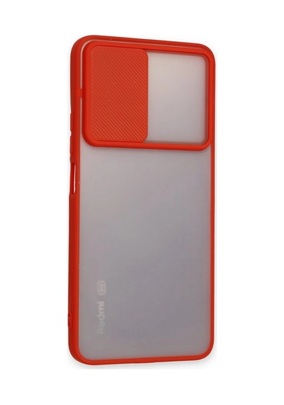 Newface - 590 - Xiaomi Redmi Note 11 Pro Plus 5g Kılıf Palm Buzlu Kamera Sürgülü Silikon - Csmo-tex - - Kırmızı