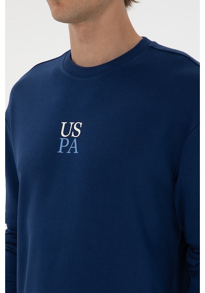 U.S. Polo Assn. Erkek Bisiklet Yaka Comfort Fit İndigo Basic Sweatshirt 50313760-VR028