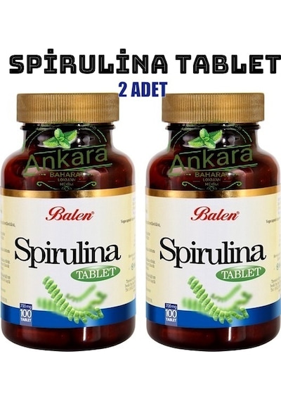 2 Adet Spirulina Tablet - Balen - 200 Adet - Yosun Hapı
