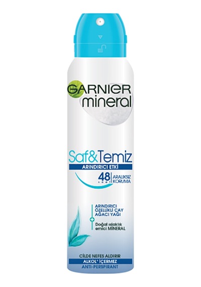 Garnier Mineral Deodorant Saf Ve Temiz Sprey Kadın 150 Ml