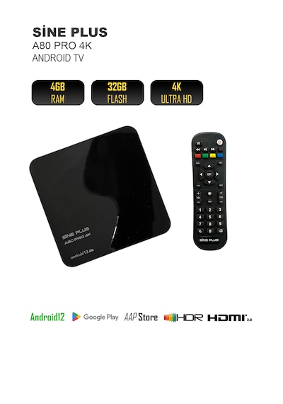 Sine Plus A80 Pro 4K 32 GB Android TV Box