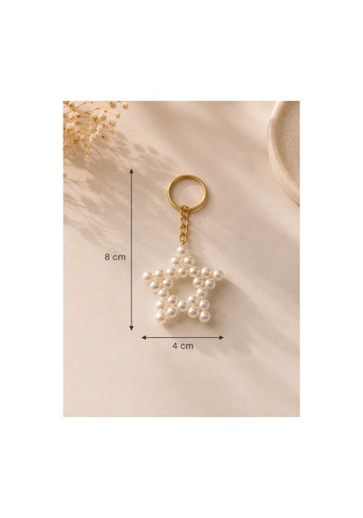 7'li Premium İnci Yıldız Anahtarlık Krem - 914937149 Krem - 914937149 Krem