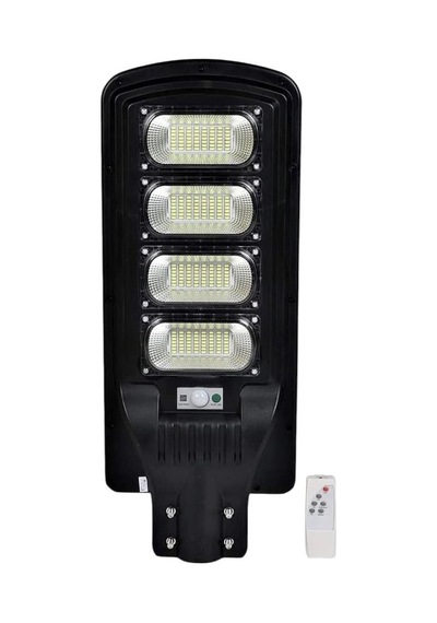 Hightek 300w Solar Sokak Lambası Hareket Sensörlü- Kumandalı Siyah