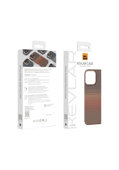 Nettech Apple Uyumlu iPhone 16 Pro Nt-n076 Kevlar Karbon Arka Koruma Kılıf - Mavi Mavi