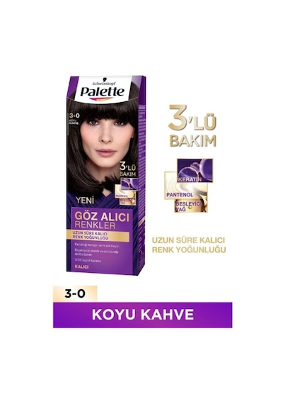 Palette Göz Alıcı Renkler Saç Boyası 3 - 0 Koyu Kahve (463153333)