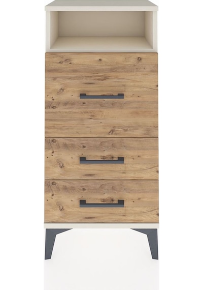 Arges Komodin Tek Raflı 3 Çekmeceli 44x30x96 Aytaşı-çam Aytaşı