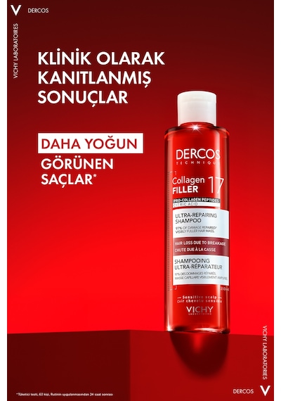 Vichy Dercos Collagen 17 Filler Tüm Saç Tipleri İçin Şampuan 200 Ml