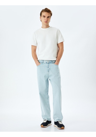 Koton Normal Bel Pamuklu Bol Baggy Jean Pantolon Açık İndigo 5sam40038nd Açık İndigo Koton Normal Bel Pamuklu Bol Baggy Jean Pantolon Açık İndigo 5sam40038nd Açık İndigo
