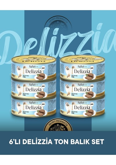 Reflex Plus Delizzia Yetişkin Ton Balıklı Pate Kedi Maması 6x85 Gram