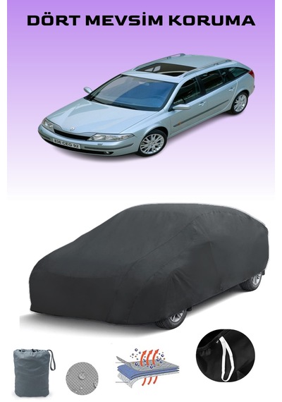 Siyah Renault Laguna Estate 2001 - 2005 Araba Brandası, Oto Örtüsü, Araba Çadırı Siyah