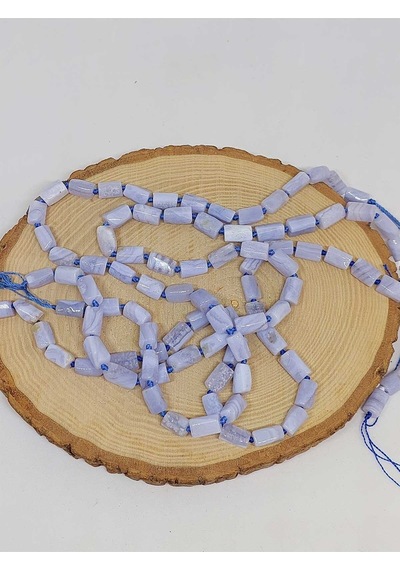 Bileklik Boy Yarım Dizi Kalsedon Taşı 7x12mm 49964 18cm Uzunluğundadır Çok Renkli