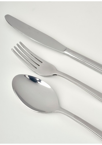 Bella Maison Venedik 18 Parça Tatlı Çatal Kaşık Bıçak Seti Silver Silver