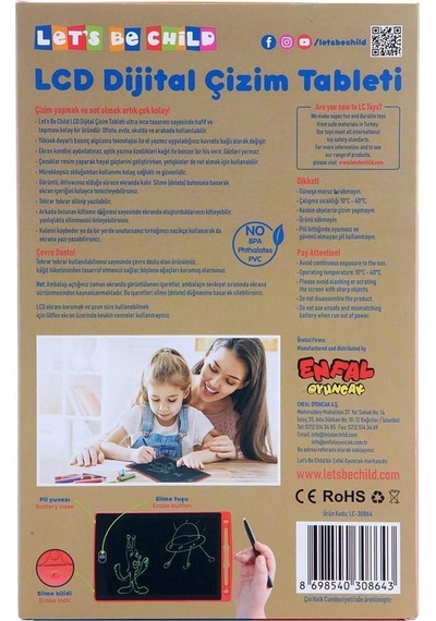 Let'S Be Child Dijital Çizim Tableti 8,5'' 3-10 Yaş Let'S Be Child Dijital Çizim Tableti 8,5'' 3-10 Yaş