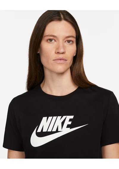 Nike Sportswear Essentials Dx7906-010 Kadın Logo T-shirt - Siyah Çok Renkli