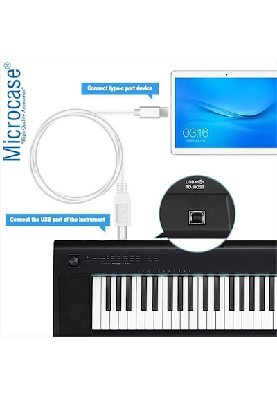 Type-c Yazıcı Kablosu Type-c To Usb B Çevirici - 1 Metre Al3188 Standart