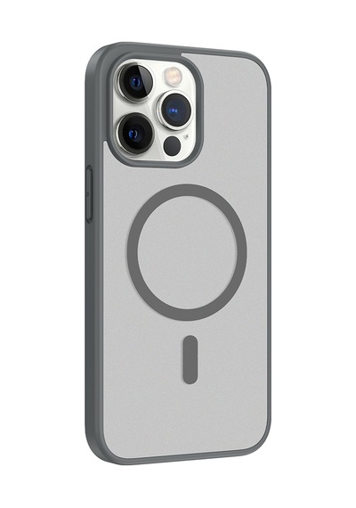 İphone 13 Pro Kılıf Magsafe Kamera Korumalı Mat Parmak İzi Tutmayan Grlpro Gri