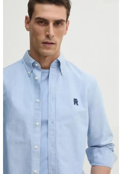 Tommy Hilfiger Herıtage Oxford Imd Rf Shırt Erkek Mavi Gömlek - Mw0mw39235