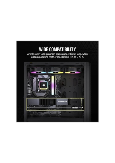 480t Rgb Airflow Temperli Cam Midtower, Siyah Cc-9011272-ww