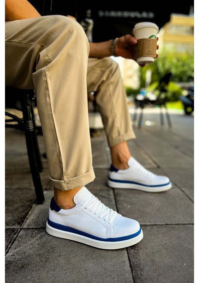 Ch979 Santoni Gbt Spor Erkek Ayakkabı Beyaz/mavı 001