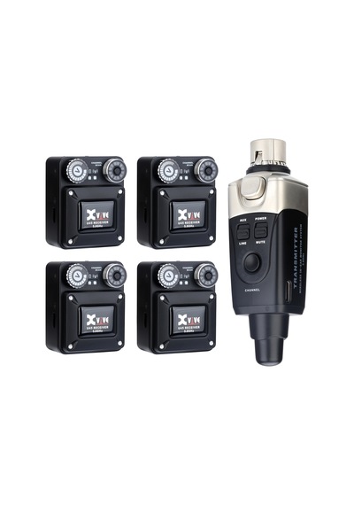 Xvive Xv-u45r4 4 Alıcı + 1 Vericili Kablosuz In-ear Monitör Sistemi Siyah