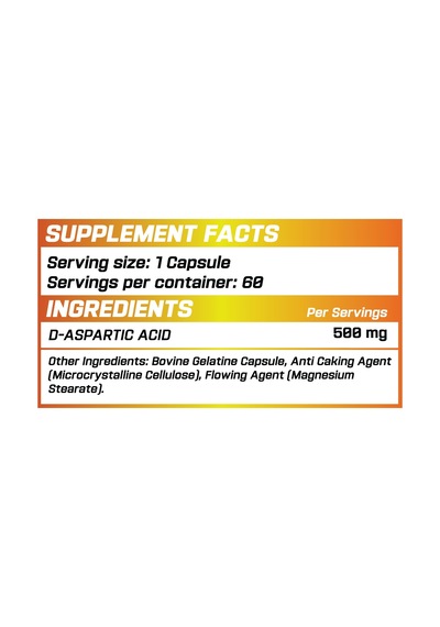 Grimlabs Daa D-aspartic Acid 500mg 60 Servings
