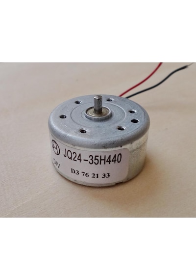 JQ24-35H440 Mini DC Motor – 3-6V Metal Gövdeli CD/DVD Mekanizma Motoru