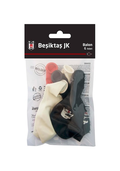 Beşiktaş Poşet İçi 6'lı Balon Çok Renkli