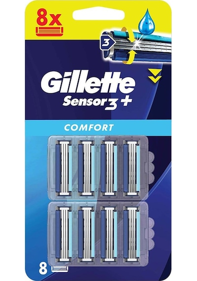 Gillette Sensor3+ Comfort 8'li Yedek Bıçak Başlığı