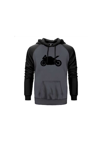 Ducati 1299 Siluet Gri Renk Reglan Kol Sweatshirt Gri