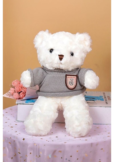 Chavin 30 Cm Beyaz Hediye Peluş Oyuncak Ayıcık Ayi-05 Beyaz
