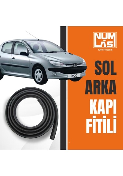 Peugeot 206 Sol Arka Kapı Fitili-a Kalite-numlas-nm3707