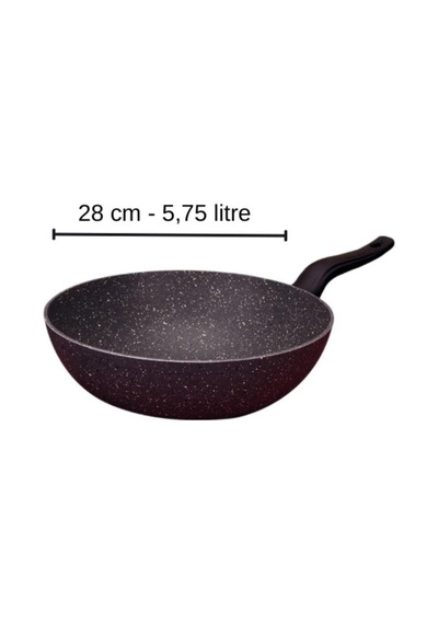 Lavonnı 28 Cm Granıt Wok Tava Siyah
