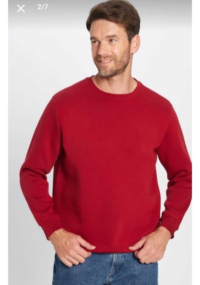 Kozia Outdoors Oversize Unisex O Yaka Swaetshirt Kırmızı