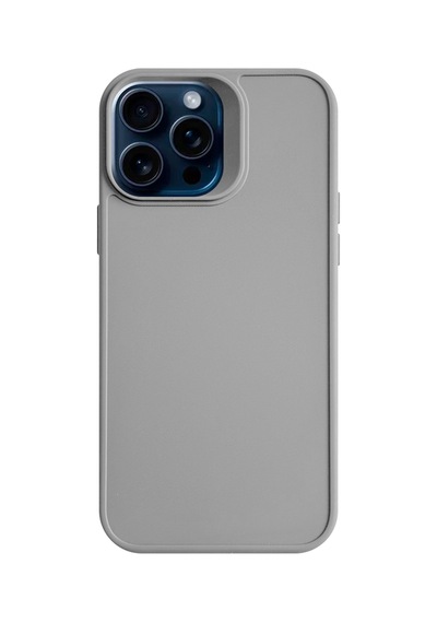 Apple iPhone 15 Pro Max Uyumlu Kamera Korumalı Darbeye Dayanıklı Renk Atmayan Keep Silikon Kılıf Gri