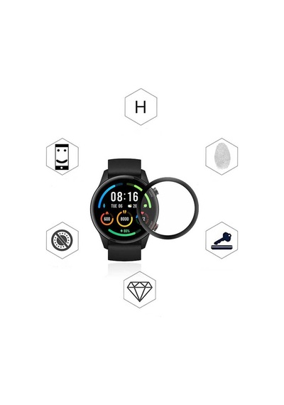Mi Watch Color Ardx Pmma Pet Saat Ekran Koruyucu - Siyah