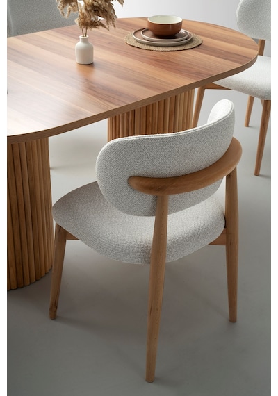 Alya Mdf Yemek Masası+6 Sandalye Krem