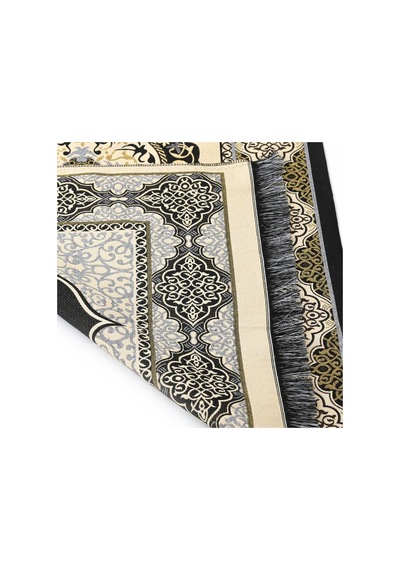 İsme Özel Hediyelik Tafta Seccade Siyah-gold 68x110 Cm - 200 Gr Çok Renkli