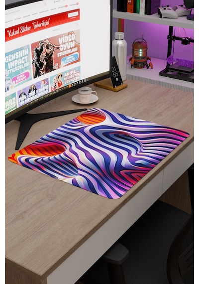 Realistik Çizgi Kaymaz Dikişli Kauçuk Oyuncu Mousepad V2 - 48x40 Xl Gaming Mouse Pad Fare Altlığı