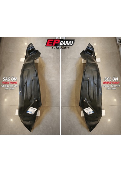 Honda Civic Vtec 2001-2006 Model Uyumlu Sağ Sol Çamurluk Davlumbazı 0