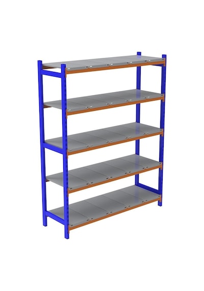 Raf Burada 5 Katlı Depo Rafı - 150-300 Kg Taşıma Kapasiteli Hafif Rack Raf 60x150x250 cm