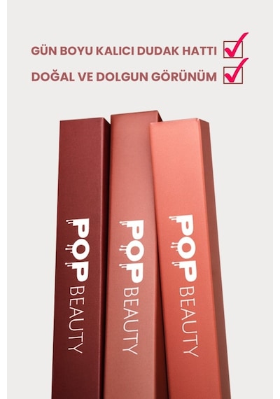 Pop Beauty Soyulabilir Dudak Kalemi Peel-off Lip Tattoo P03 Kahverengi