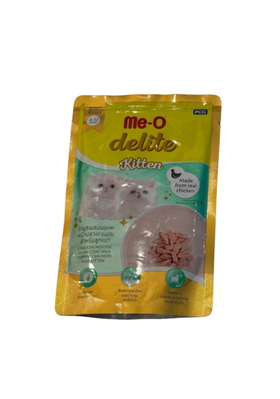Me-o Delite Pouch Somonlu Tavuk Püre Ve Keçi Sütlü Yavru Kedi Konservesi 70 Gr