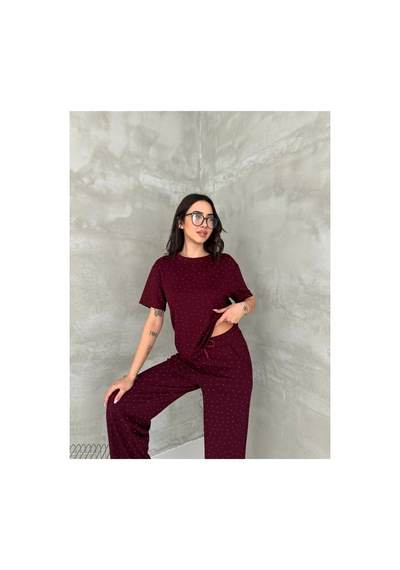 Asur Boutique Asur Butik Kadın Taşlı Bisiklet Yaka Alt Üst Takım Pantolonlu Şık Günlük Kombin Bordo Asur Boutique Asur Butik Kadın Taşlı Bisiklet Yaka Alt Üst Takım Pantolonlu Şık Günlük Kombin Bordo