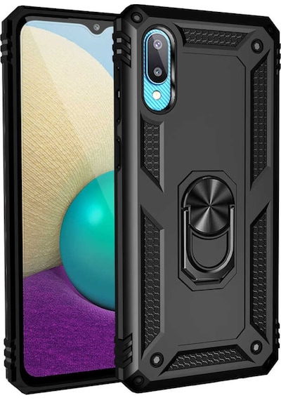 Samsung Galaxy Uyumlu A02 Kılıf Vega Tank Koruma Standlı Yüzüklü Mıknatı (510454332)
