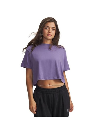 Under Armour Rival Boxy Solid Kadın Mor Tişört